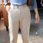 Herringbone Tapered Trousers