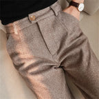 Herringbone Tapered Trousers