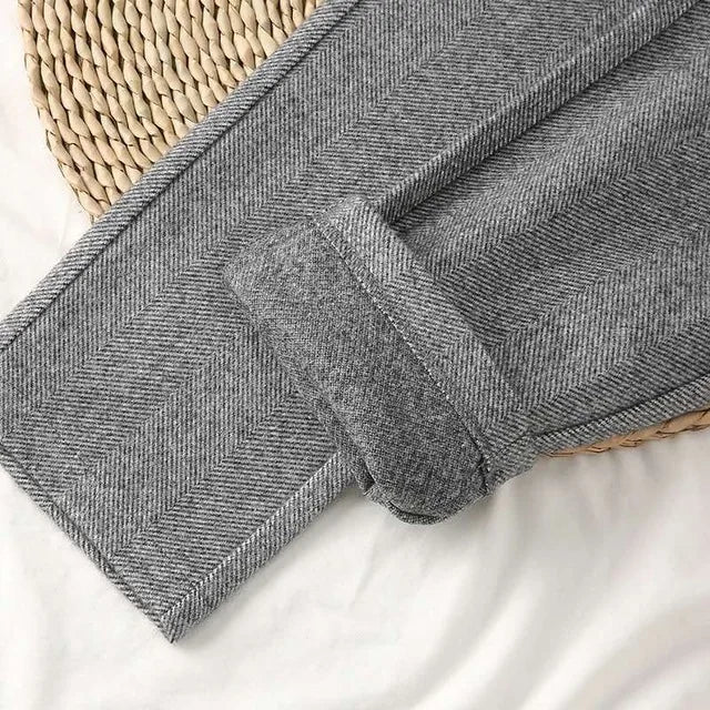 Herringbone Tapered Trousers