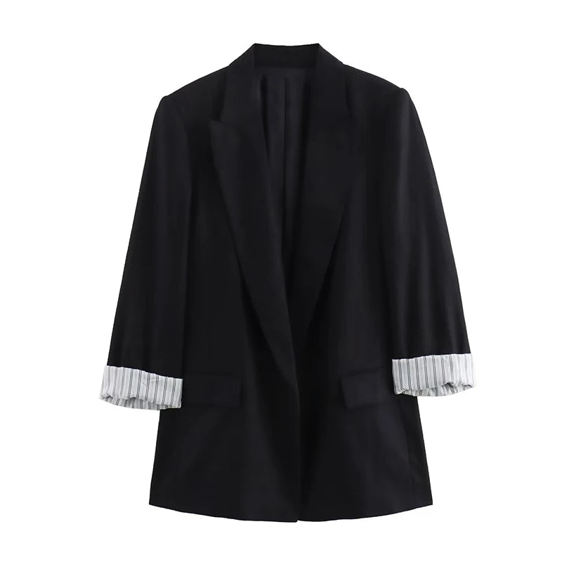 Relaxed Single-Button Blazer
