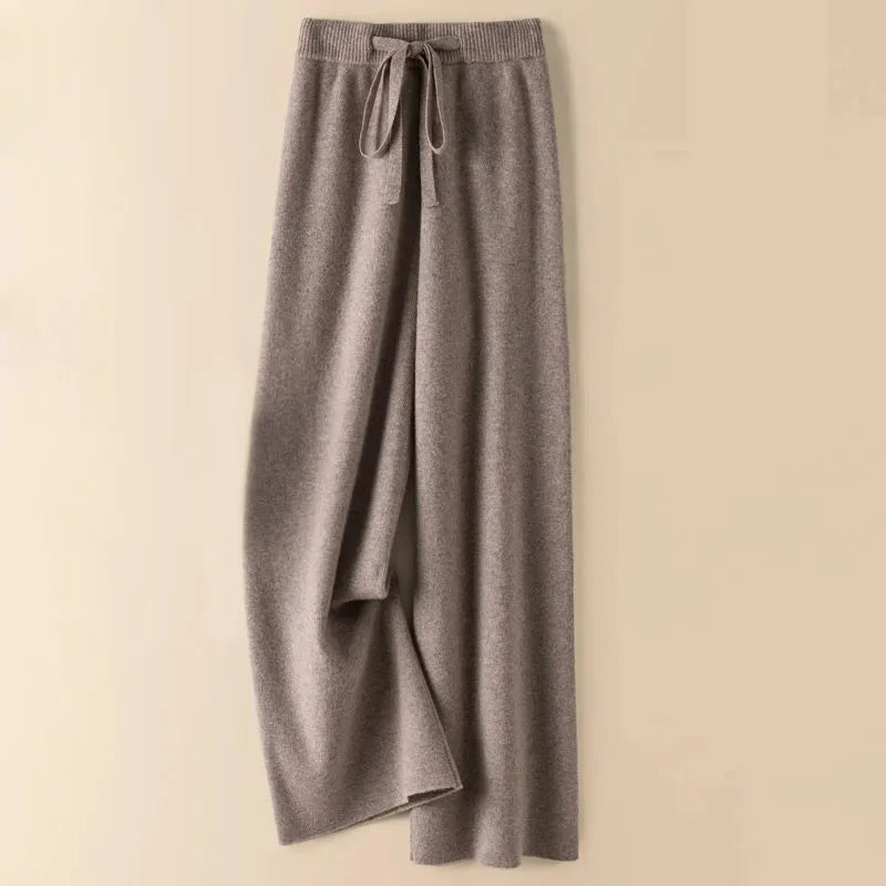 Soft Knit Wide-Leg Pants