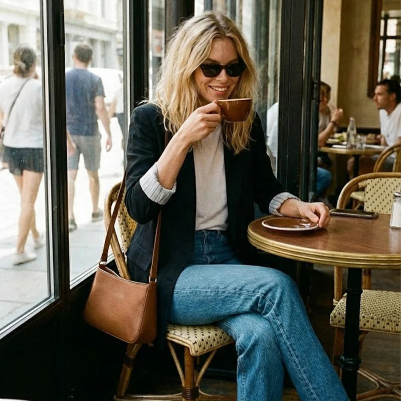 Relaxed Single-Button Blazer