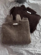 Brushed Knit Crew-Neck Sweater