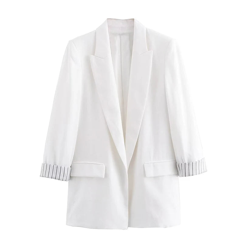 Relaxed Single-Button Blazer