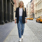 Relaxed Single-Button Blazer
