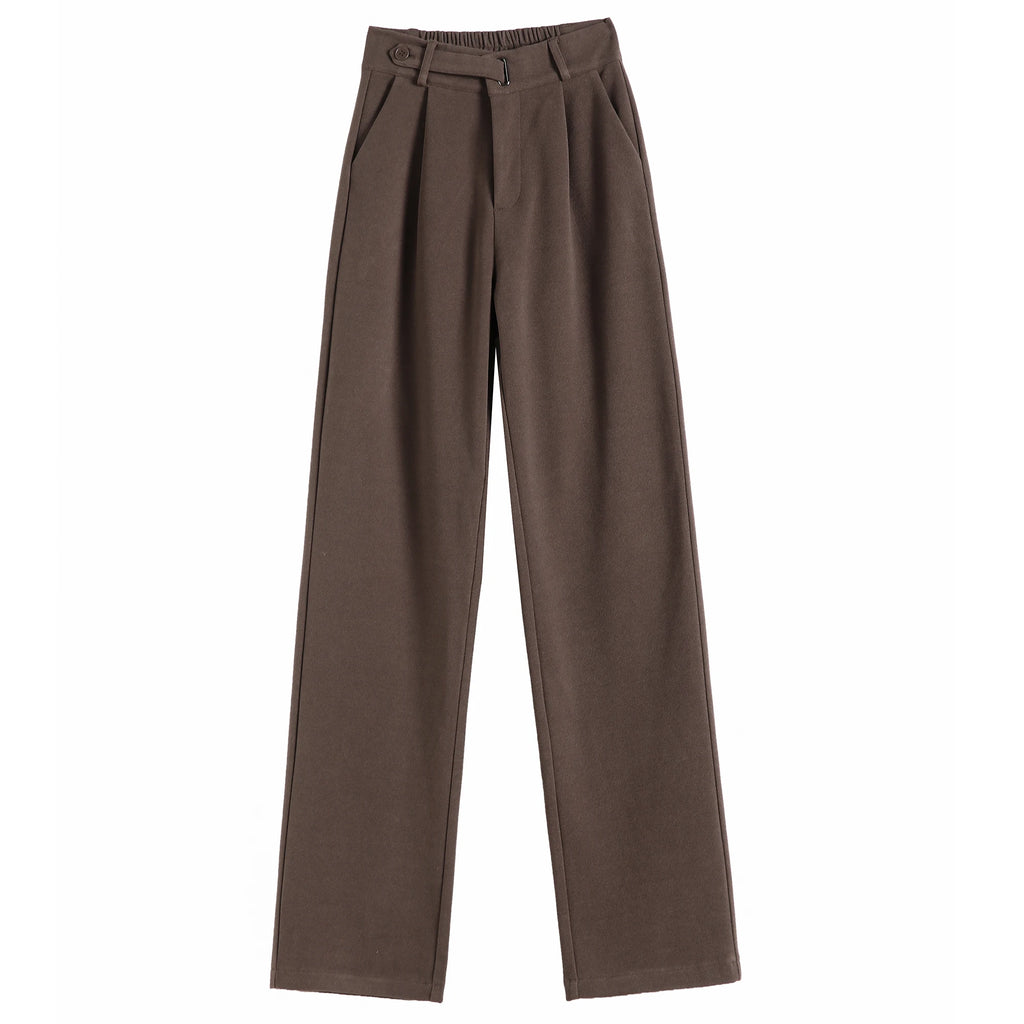 Pleated Wide-Leg Trousers