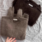 Brushed Knit Crew-Neck Sweater