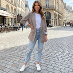 Relaxed Single-Button Blazer