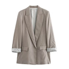 Relaxed Single-Button Blazer