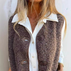 Button-Front Sherpa Vest