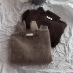 Brushed Knit Crew-Neck Sweater