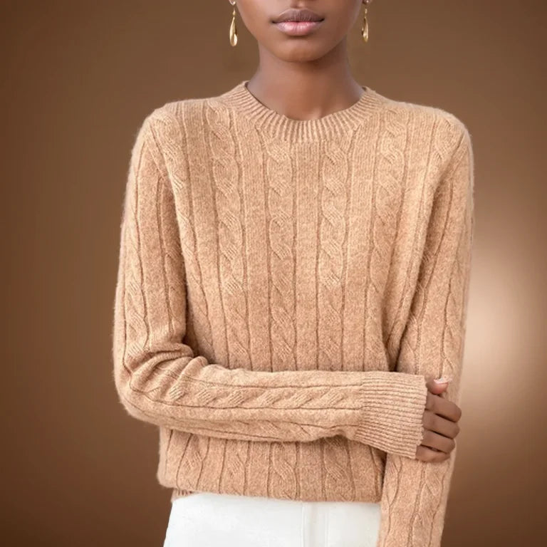 Merino Wool Cable-Knit Sweater