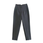 High-Waist Straight Trousers