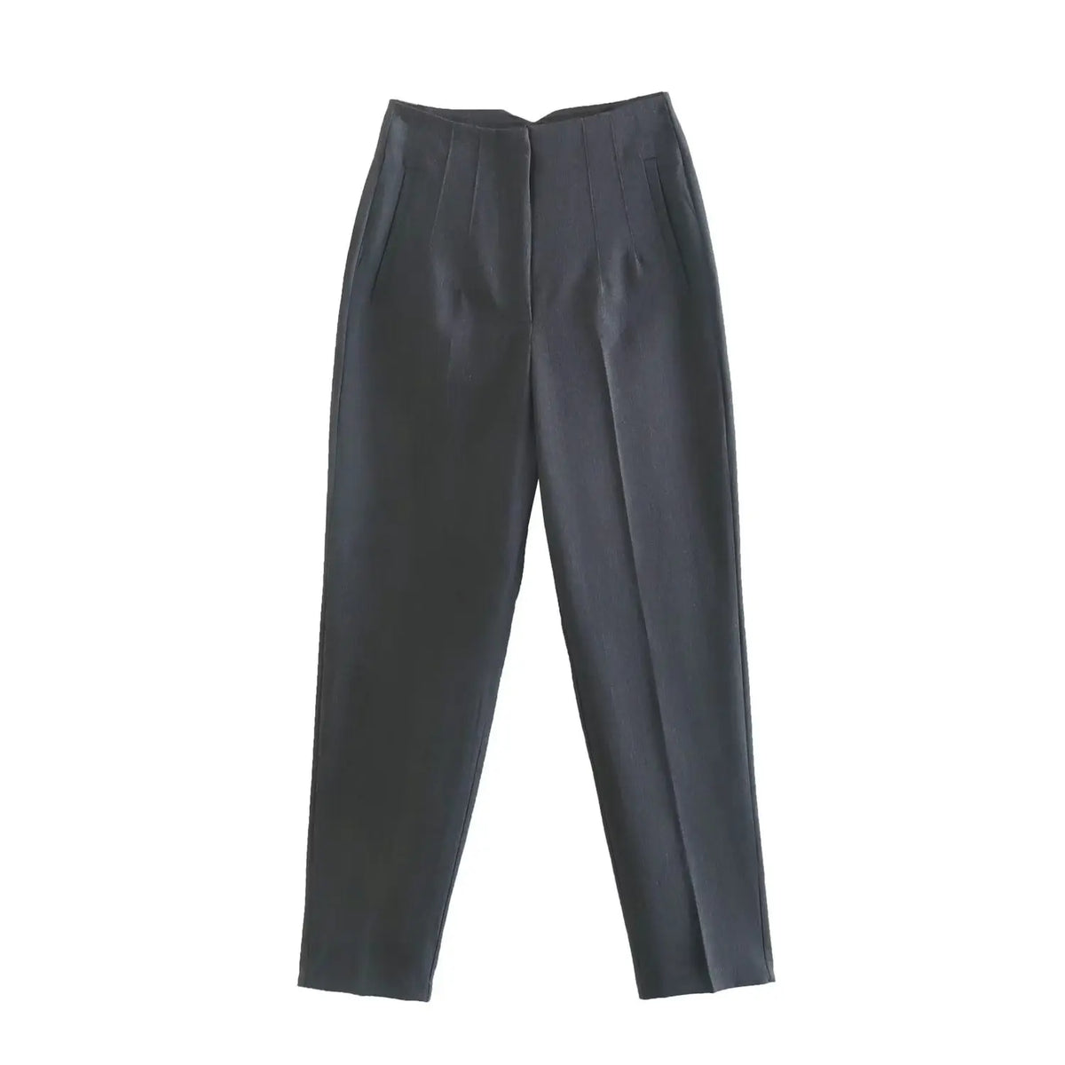 High-Waist Straight Trousers