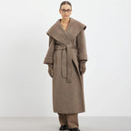 Shawl-Collar Wrap Coat