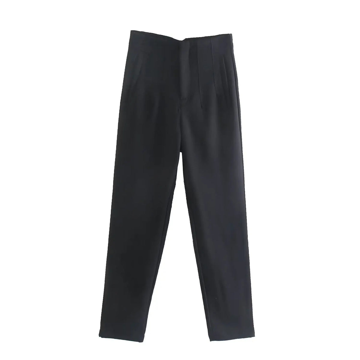 High-Waist Straight Trousers