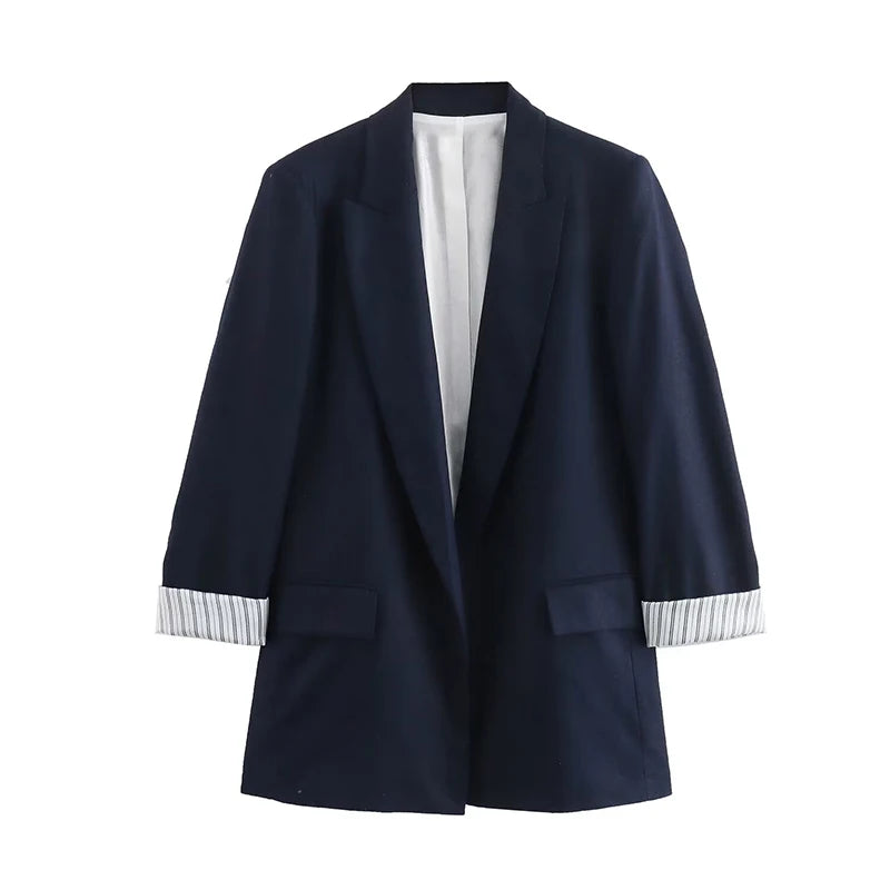 Relaxed Single-Button Blazer