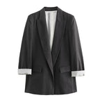 Relaxed Single-Button Blazer
