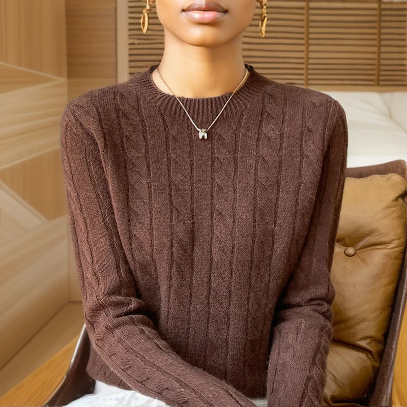 Merino Wool Cable-Knit Sweater